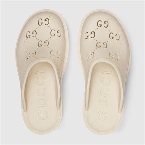 gucci ruber sandals|gucci perforated rubber sandals.